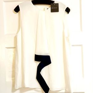 St. John Silk Georgette Sleeveless blouse